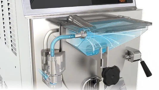 Portello TWIST con sistema di lavaggio integrato