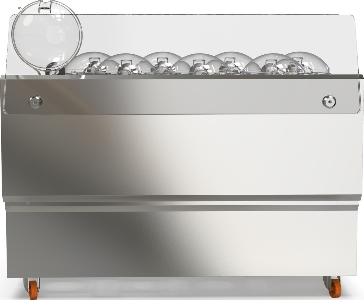 Macchina per gelato fresco con 8 vasi di esposizione integrati