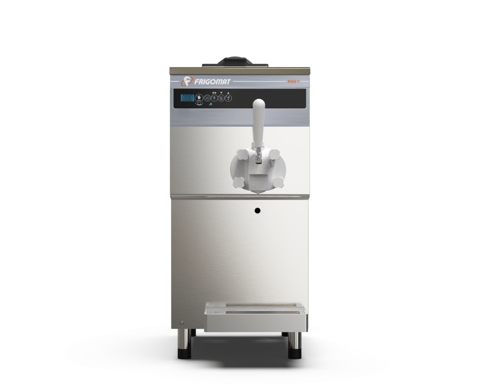 Macchina da banco per gelato soft monogusto, disponibile in versione a gravità o con pompa