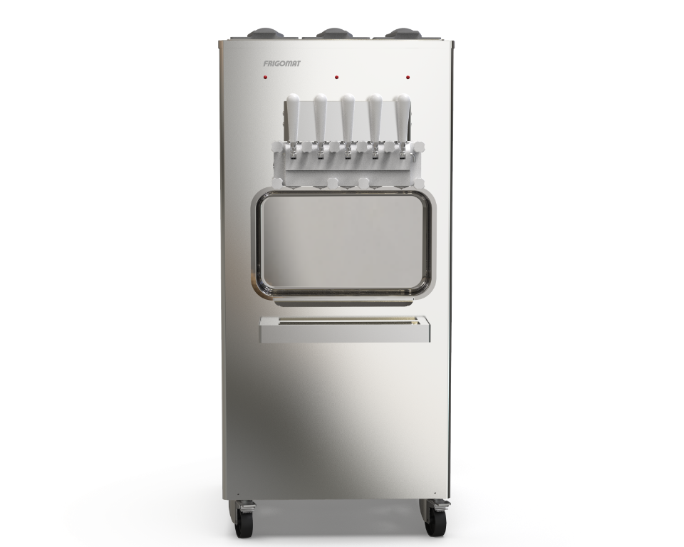 Macchina self service da pavimento per gelato soft con 3 gusti + 2 mix